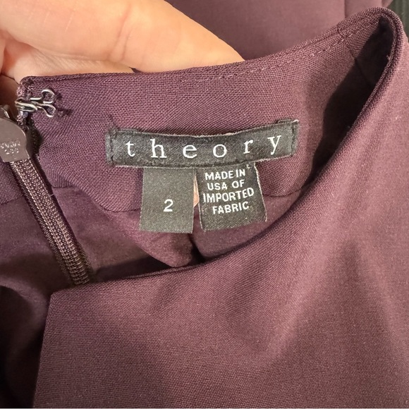 Theory Plum Miyani Wool Blend Dress - Picture 5 of 7